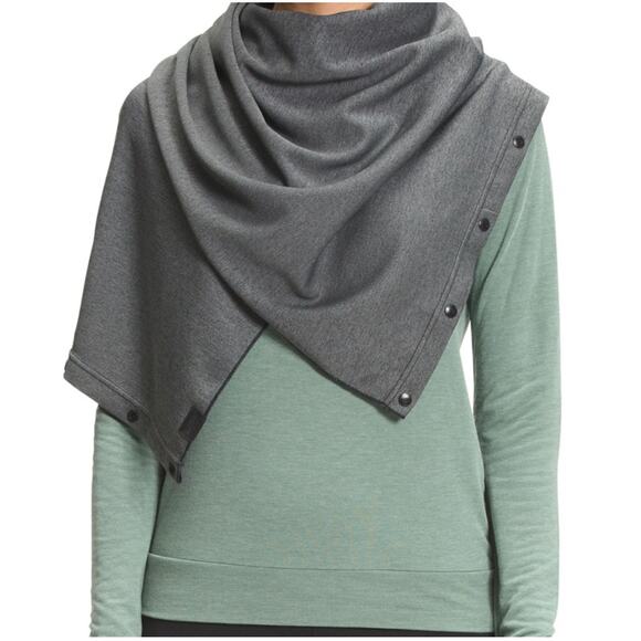 The North Face Supine Scarf One Size Twilight Black Heather Snap Moisture Wick - Picture 1 of 7